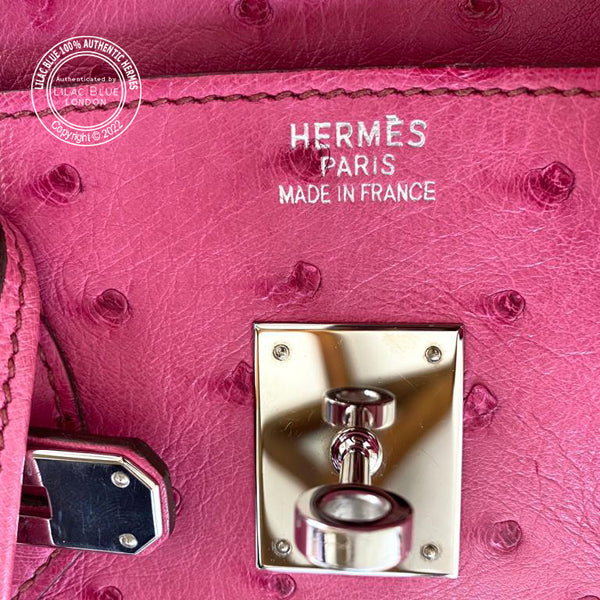 Hermès Birkin 35cm Fuchsia Birkin Ostrich PHW - Preloved
