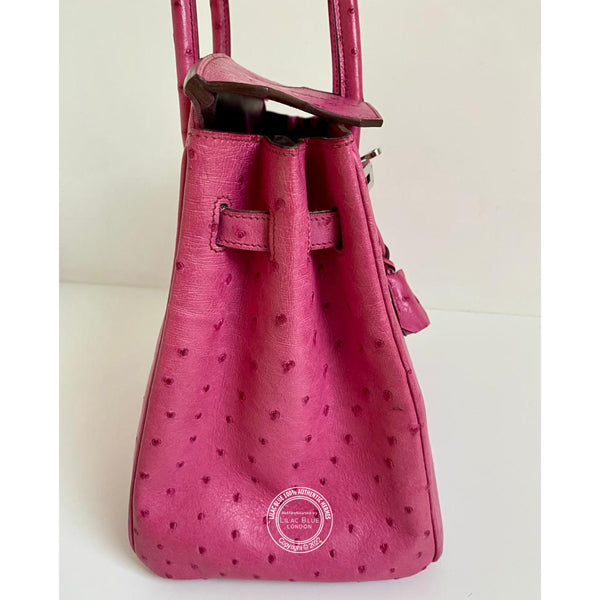 Hermès Birkin 35cm Fuchsia Birkin Ostrich PHW - Preloved