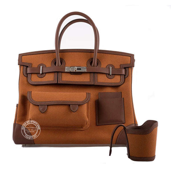 Hermès Birkin 35cm Gold Canvas/Swift PHW