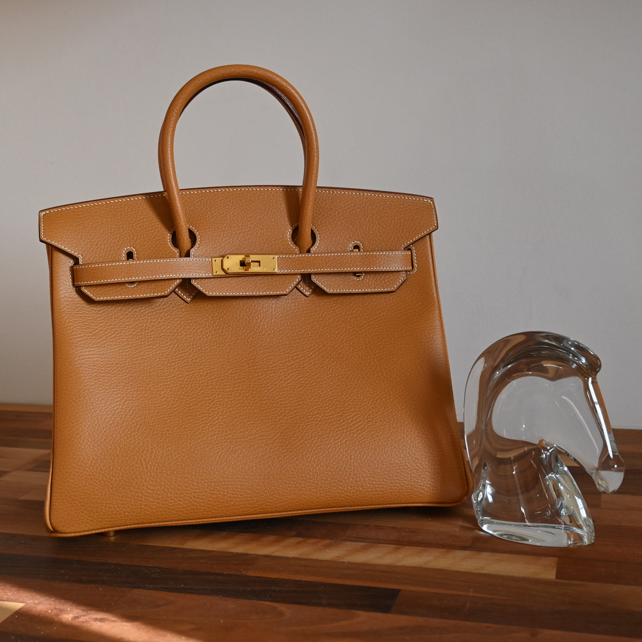 Hermès Birkin 35cm Gold Ardennes GHW - Preloved