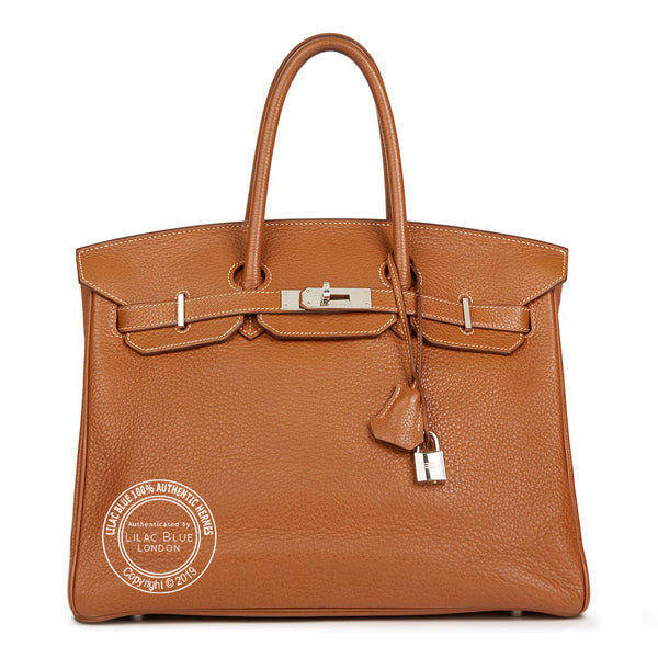 Hermès Birkin 35cm Gold Clemence PHW - Preloved