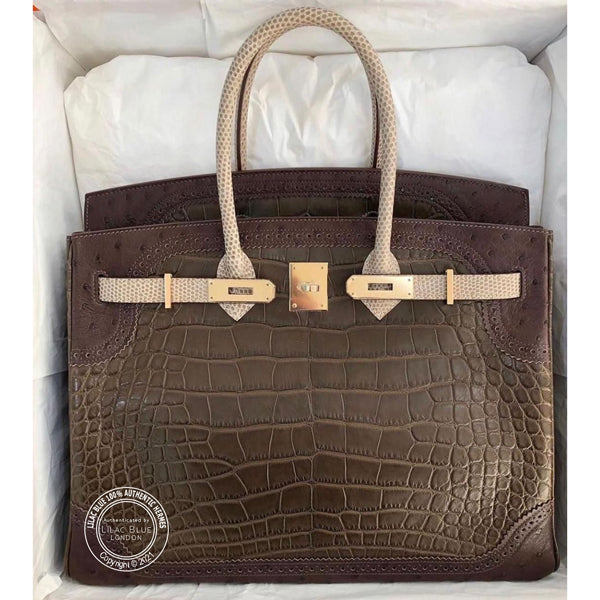 Hermès Birkin 35cm Grand Marriage Permabrass