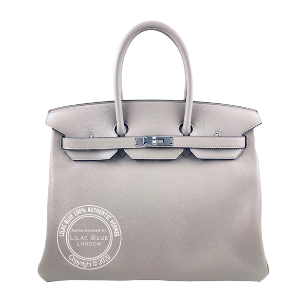 Hermès Birkin 35cm Gris Asphalte Novillo PHW