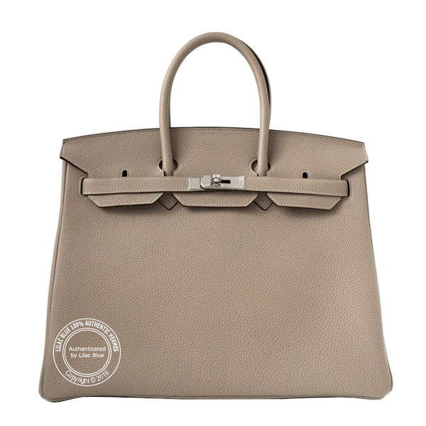 Hermès Birkin 35cm Gris Tourterelle Togo PHW