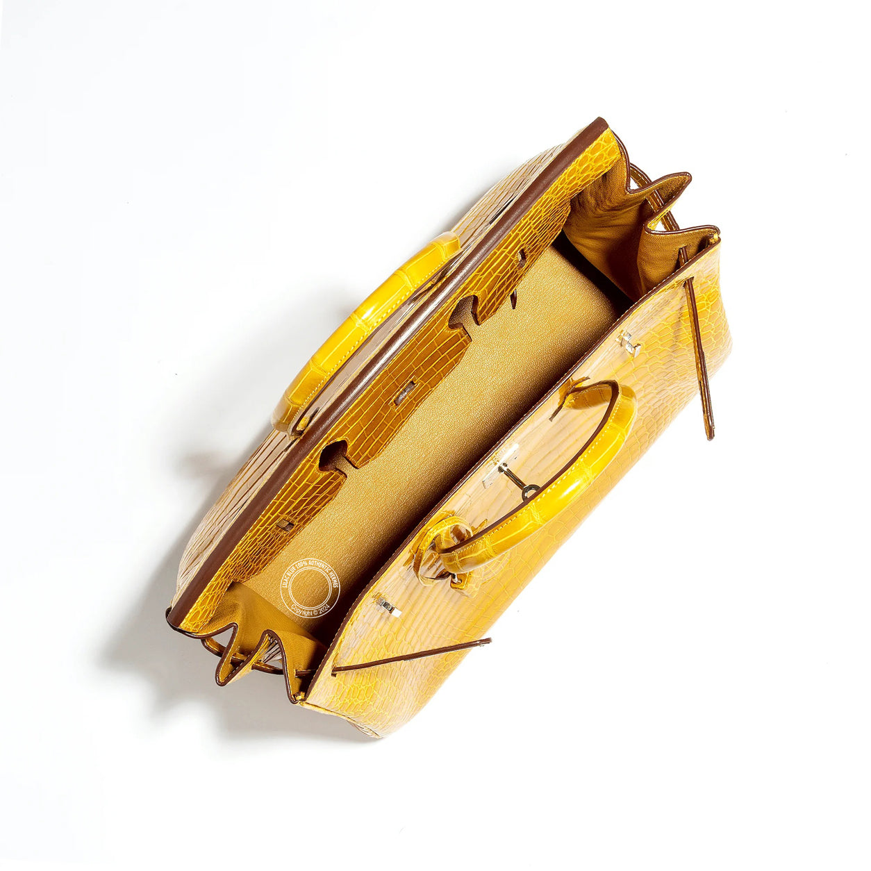 Hermès Birkin 35cm Jaune Ambre Shiny Croc  PHW - Preloved