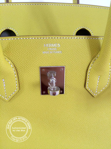 Hermès Birkin 35cm Lime/Gris Perle Candy Epsom PHW
