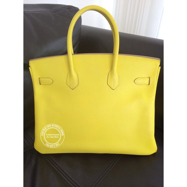 Hermes Birkin 35cm Lime Candy Epsom PHW - Preloved