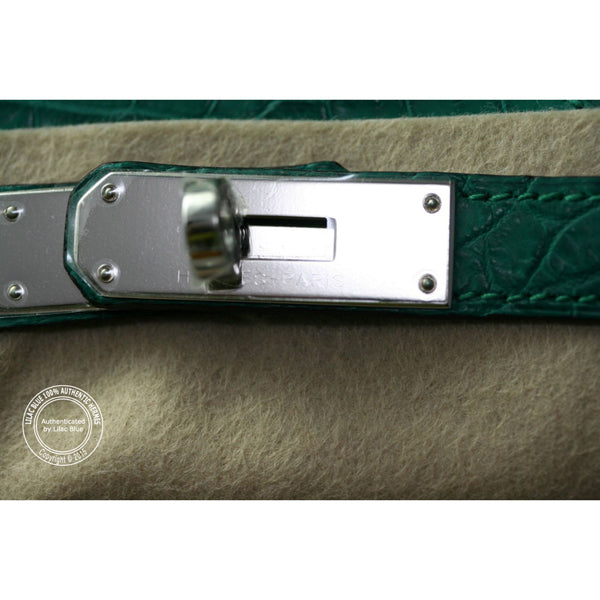 Hermès Birkin 35cm Malachite Matte Croc PHW