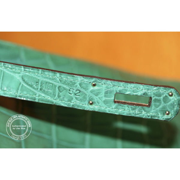 Hermès Birkin 35cm Malachite Matte Croc PHW