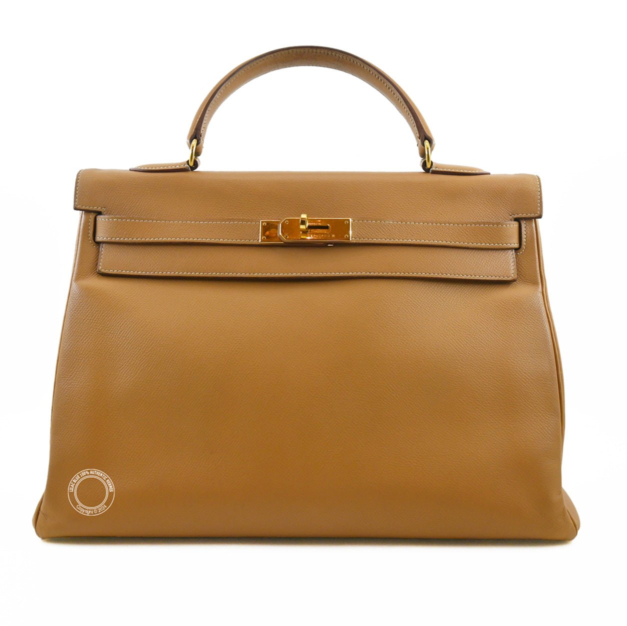 Hermès Kelly 35cm Natural Courchevel GHW - Preloved