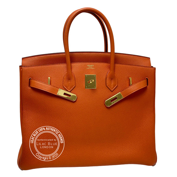 Hermès Birkin 35cm Orange Togo GHW - Preloved