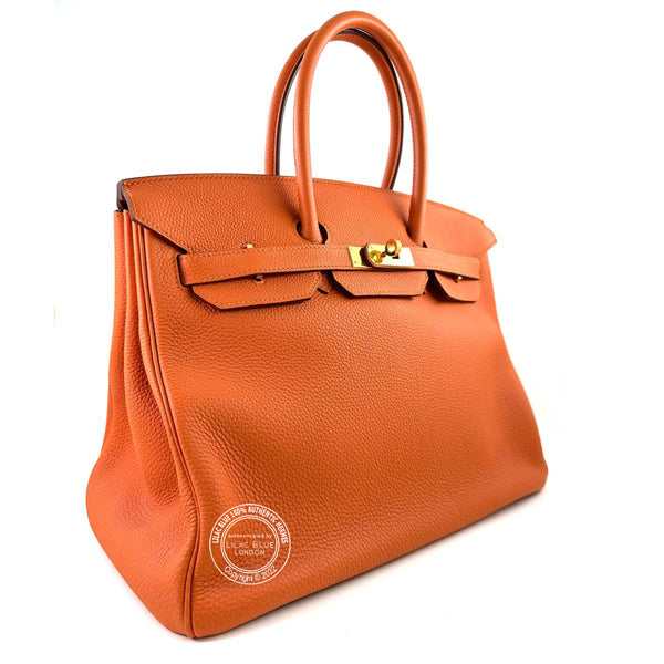 Hermès Birkin 35cm Orange Togo GHW - Preloved