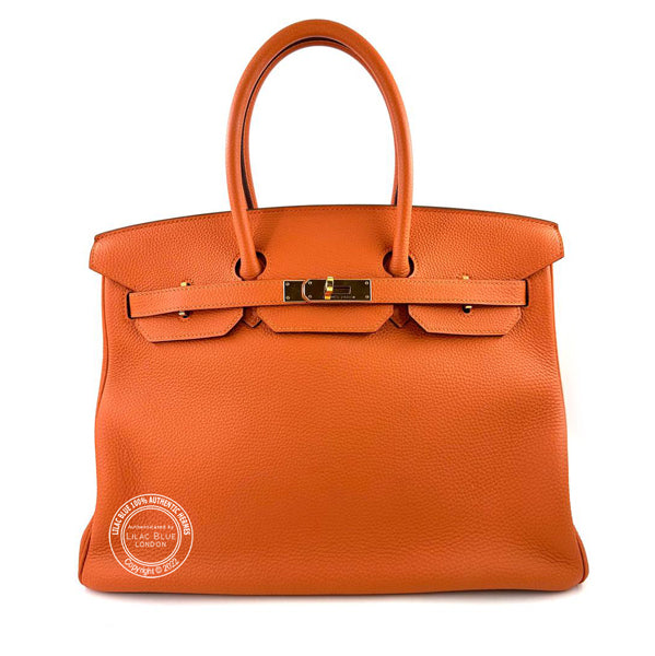 Hermès Birkin 35cm Orange Togo GHW - Preloved