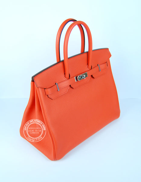 Hermès Birkin 35cm Orange Poppy Togo PHW