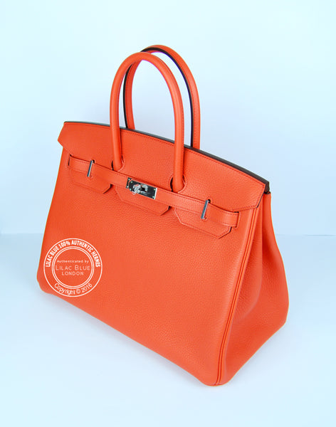 Hermès Birkin 35cm Orange Poppy Togo PHW