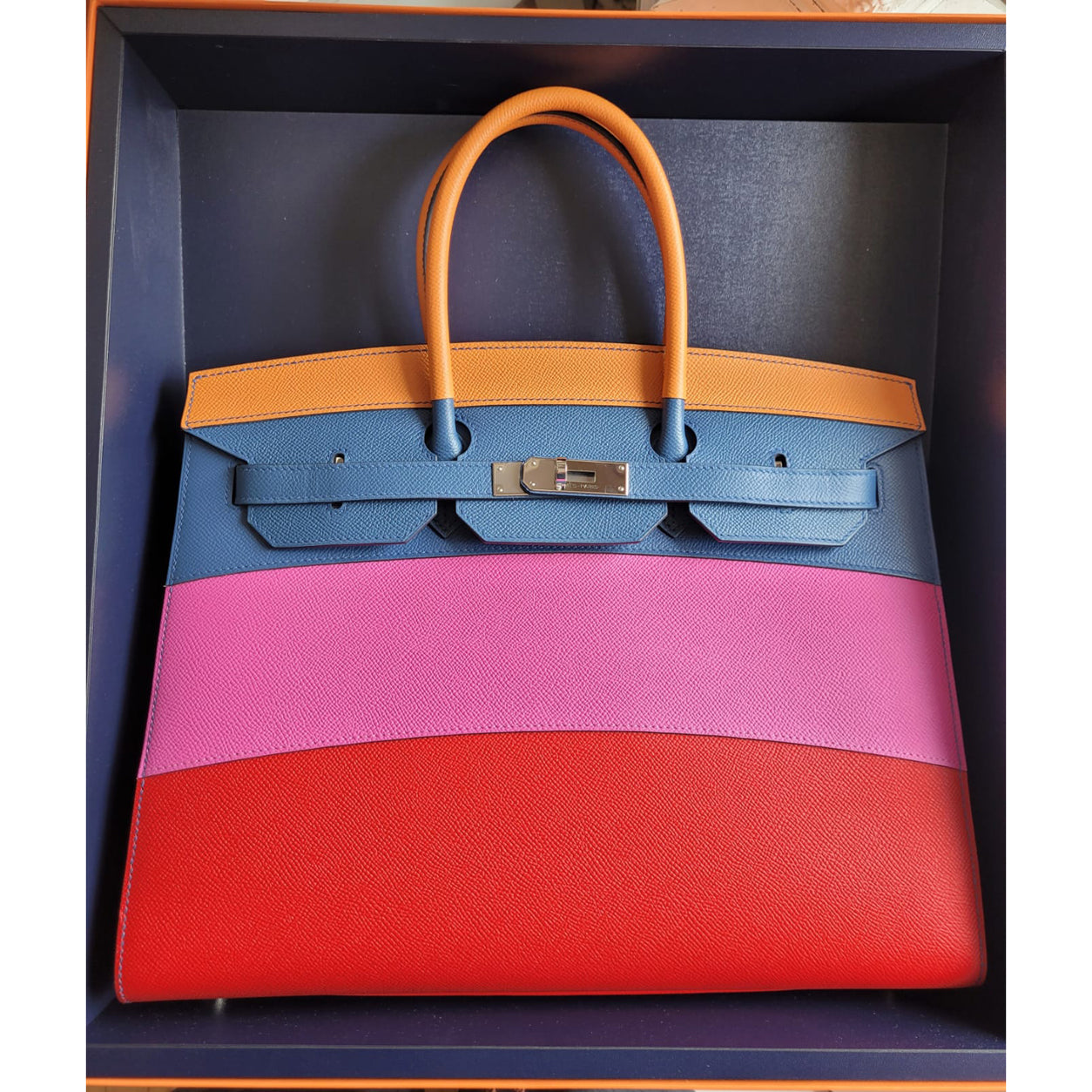 Hermès Birkin 35cm Rainbow Sunset Sellier Epsom PHW