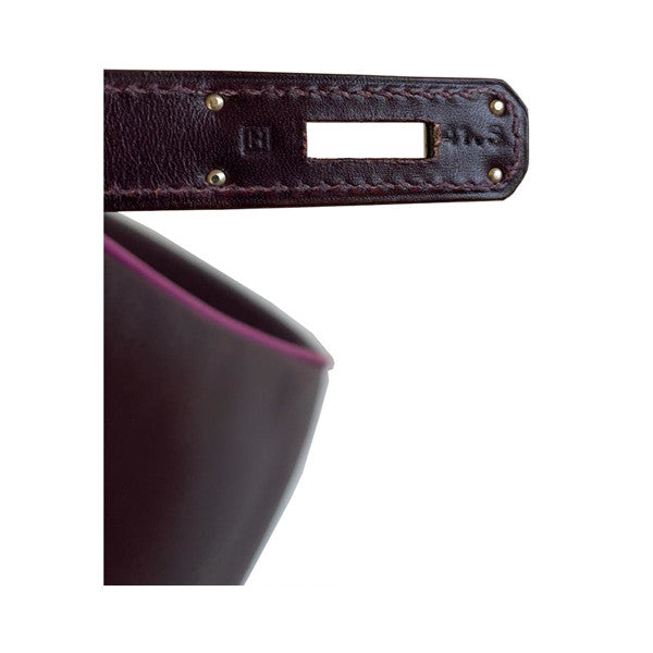 Hermès Birkin 35cm Raisin/Cyclamen Box PHW - Preloved