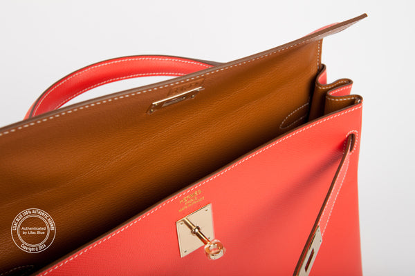 Hermès Kelly 35cm Rose Jaipur Candy Epsom Permabrass