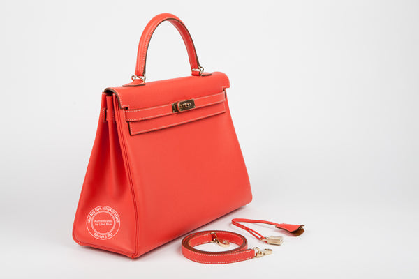 Hermès Kelly 35cm Rose Jaipur Candy Epsom Permabrass