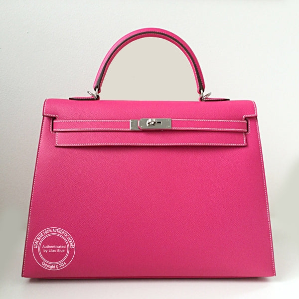 Hermès Kelly 35cm Rose Tyrien Epsom PHW