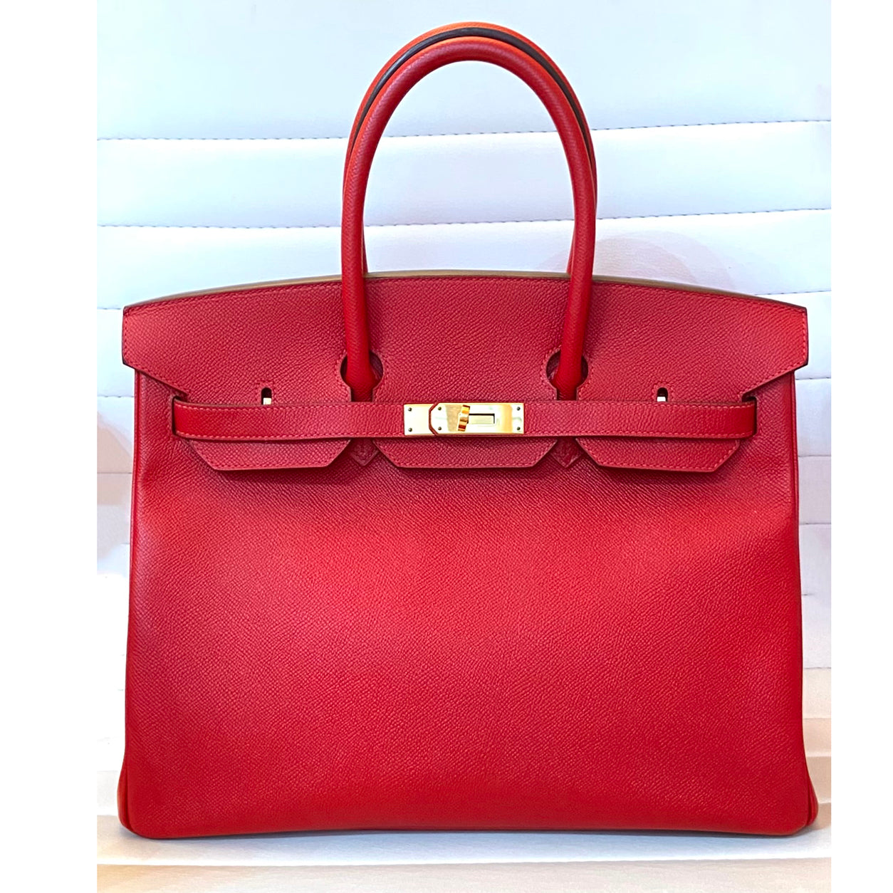 Hermès Birkin 35cm Rouge Casaque Epsom GHW - Preloved