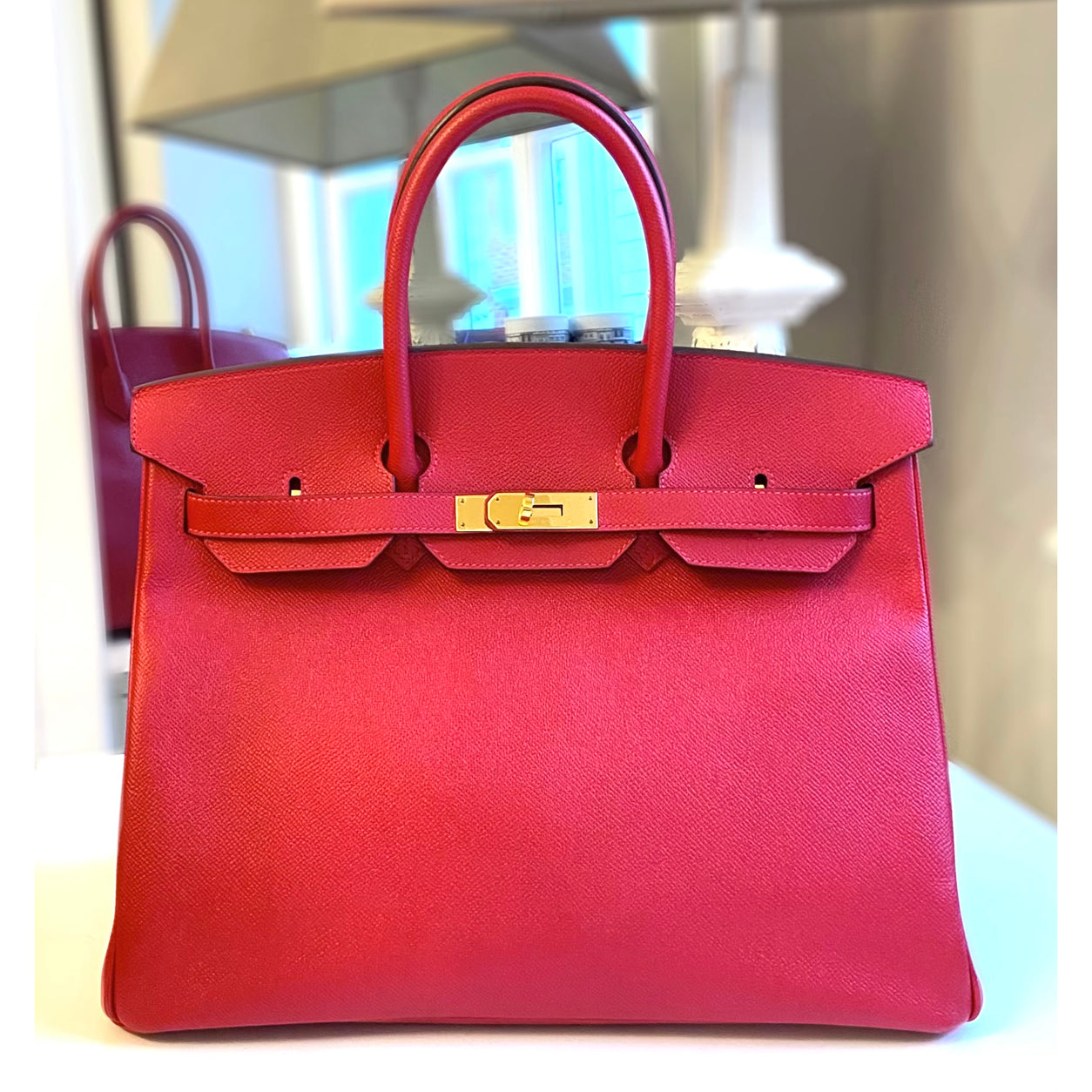 Hermès Birkin 35cm Rouge Casaque Epsom GHW - Preloved