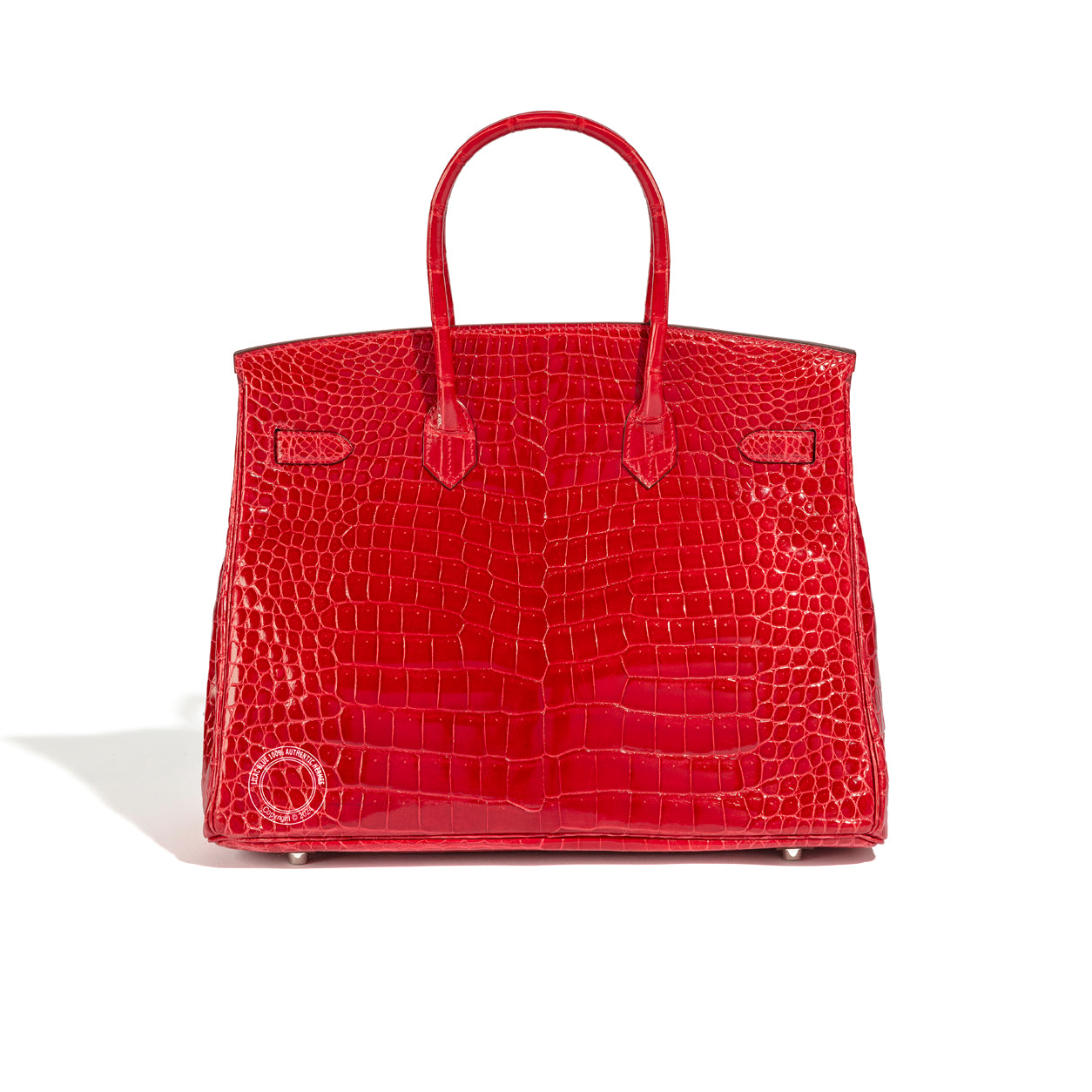 Hermès Birkin 35cm Rouge Braise Croc  PHW - Preloved