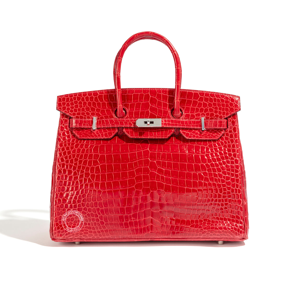Hermès Birkin 35cm Rouge Braise Croc  PHW - Preloved