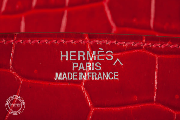 Hermès Birkin 35cm Rouge Braise Shiny Croc PHW