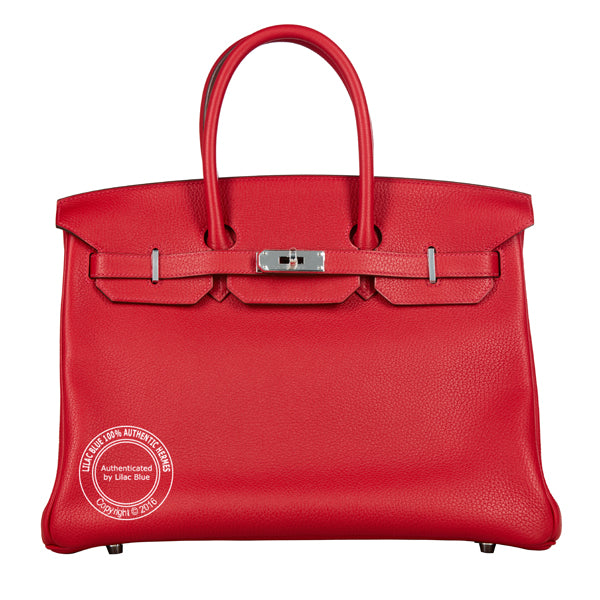 Hermès Birkin 35cm Rouge Casaque Clemence PHW