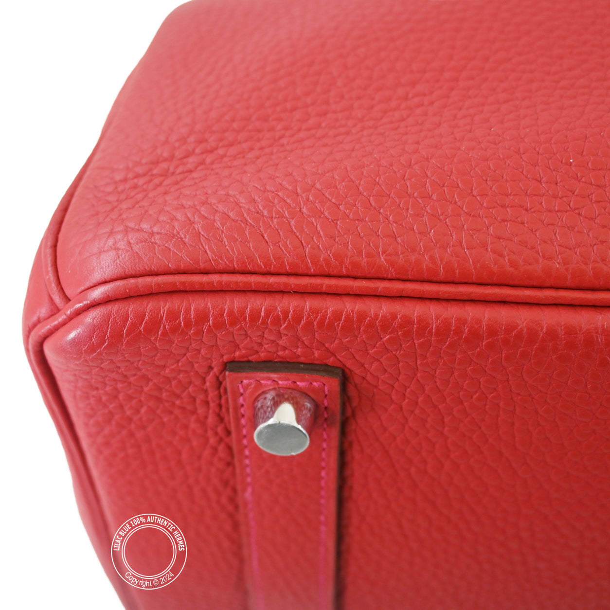 Hermès Birkin 35cm Rouge Casaque Clemence PHW - Preloved