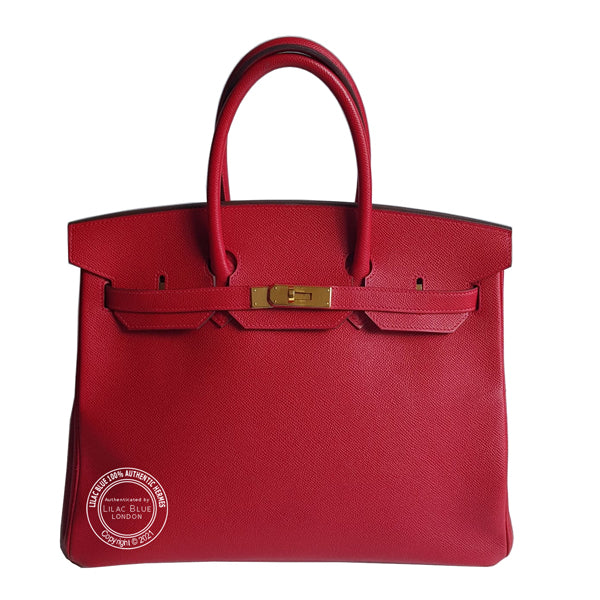 Hermès Birkin 35cm Rouge Casaque Epsom GHW - Preloved