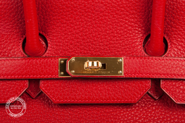 Hermès Birkin 35cm Rouge Casaque Clemence GHW