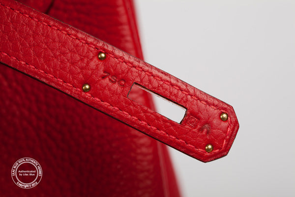 Hermès Birkin 35cm Rouge Casaque Clemence GHW