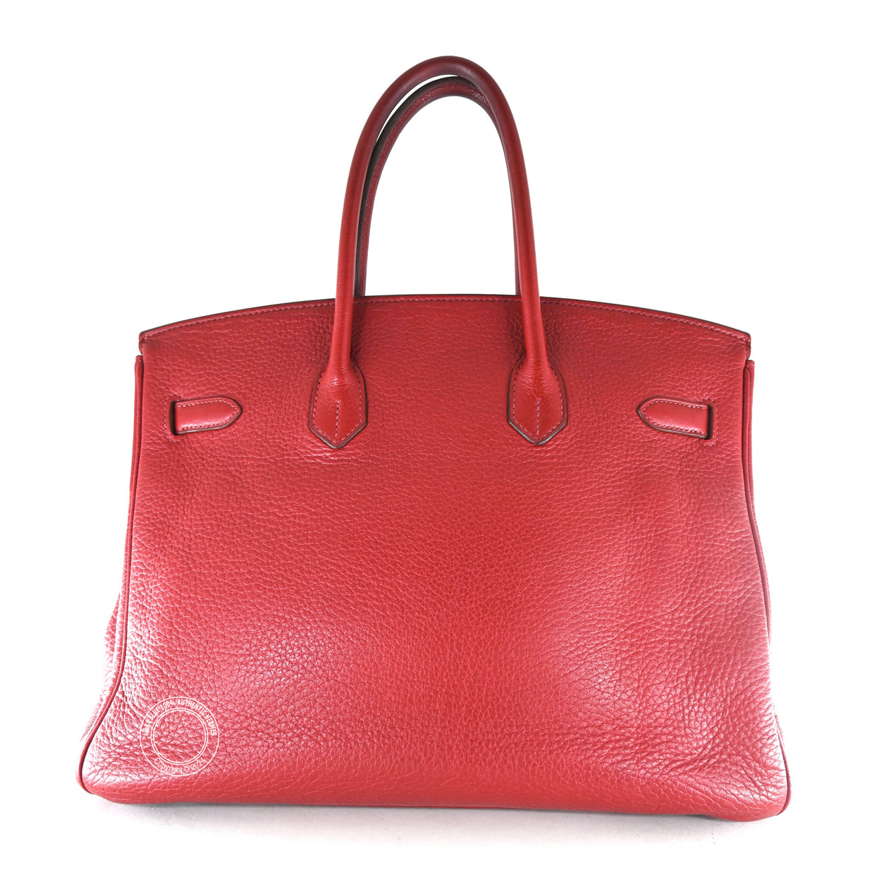 Hermes Birkin 35cm Rouge Garance Clemence  PHW - Preloved