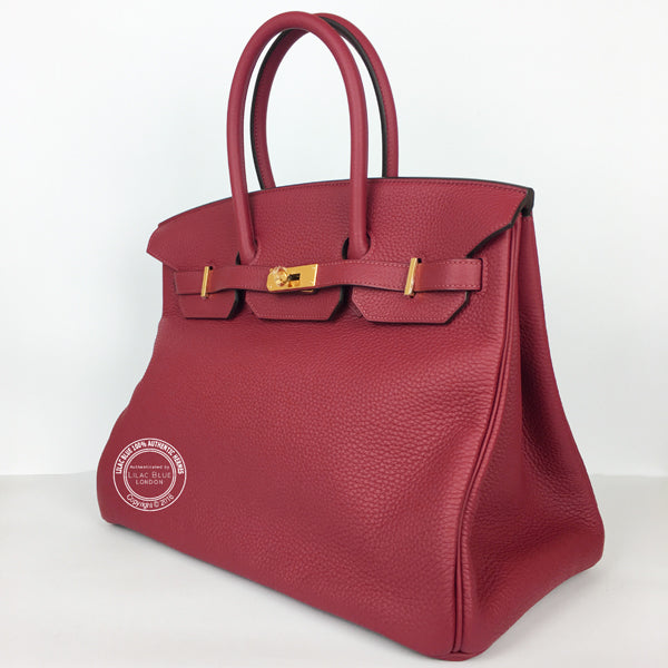 Hermès Birkin 35cm Rouge Grenat Clemence GHW