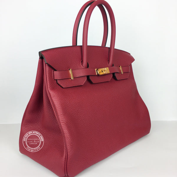Hermès Birkin 35cm Rouge Grenat Clemence GHW