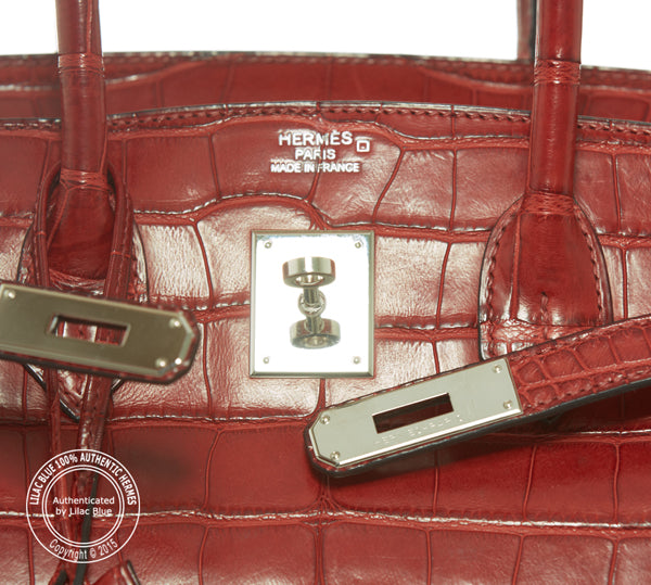 Hermès Birkin 35cm Rouge H Matte Alligator PHW Preloved