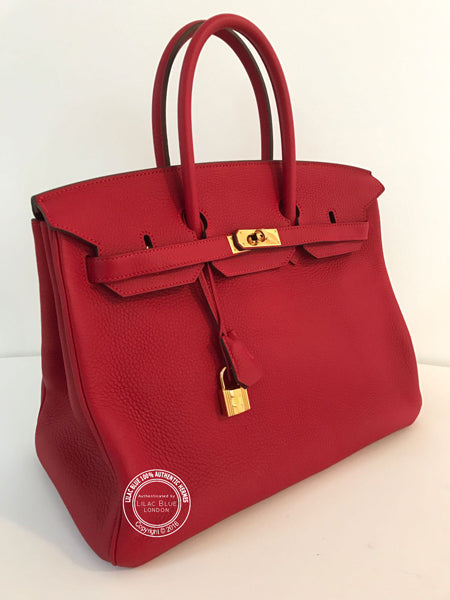 Hermès Birkin 35cm Rouge Tomate Clemence GHW