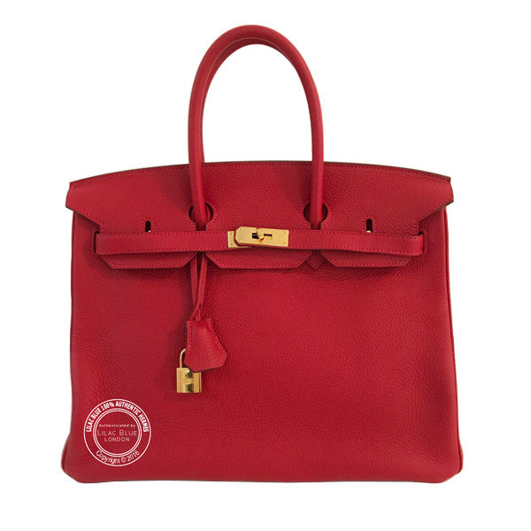 Hermès Birkin 35cm Rouge Tomate Clemence GHW
