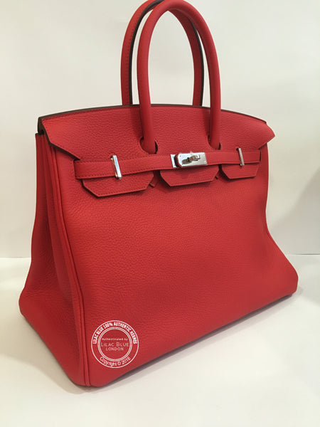 Hermès Birkin 35cm Rouge Tomate Clemence PHW