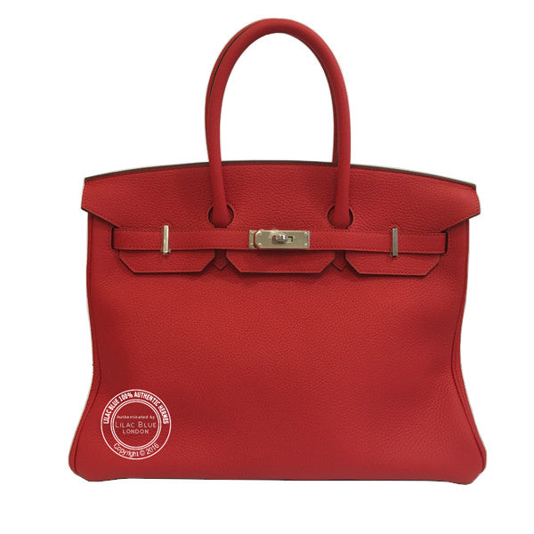Hermès Birkin 35cm Rouge Tomate Clemence PHW