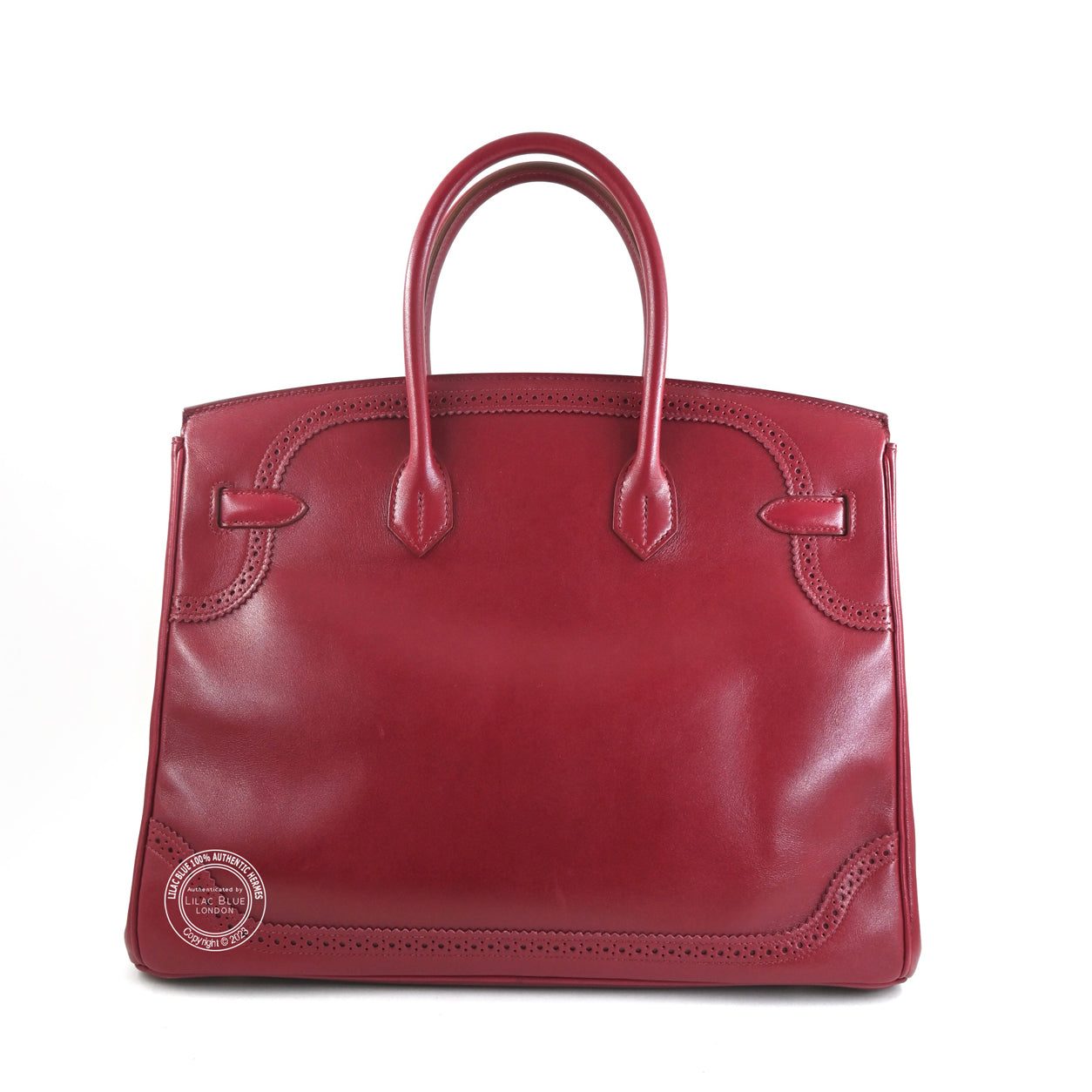 Hermes Birkin 35cm Rubis Ghillies Tadelakt GHW - Preloved