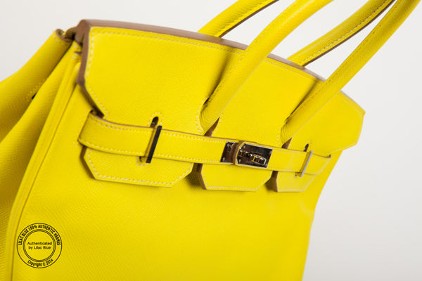 Hermes Birkin 35cm Lime Candy Epsom PHW - Preloved