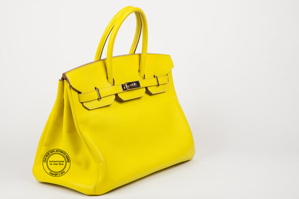 Hermes Birkin 35cm Lime Candy Epsom PHW - Preloved