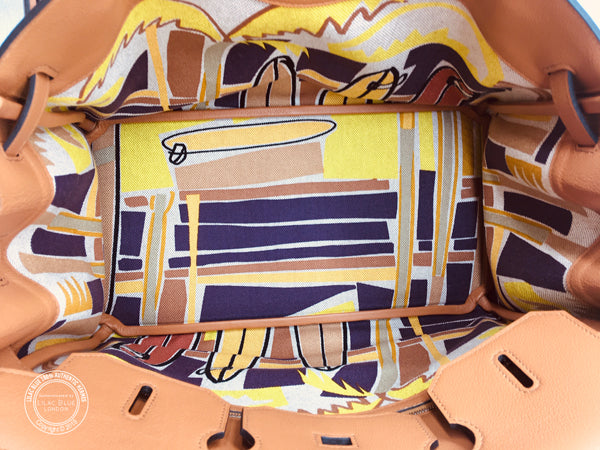 Hermes Birkin 35cm Toffee Sea Surf Fun Novillo/Toile PHW