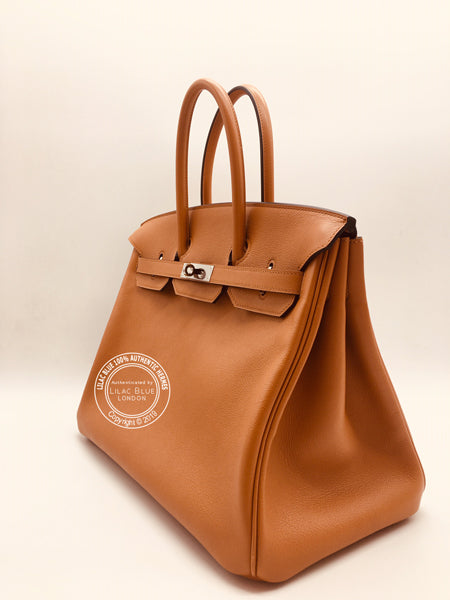 Hermes Birkin 35cm Toffee Sea Surf Fun Novillo/Toile PHW