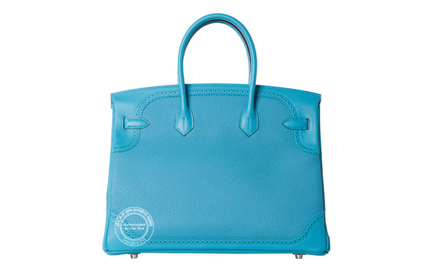 Hermès Birkin 35cm Turquoise Ghillies Tadelakt/Togo PHW