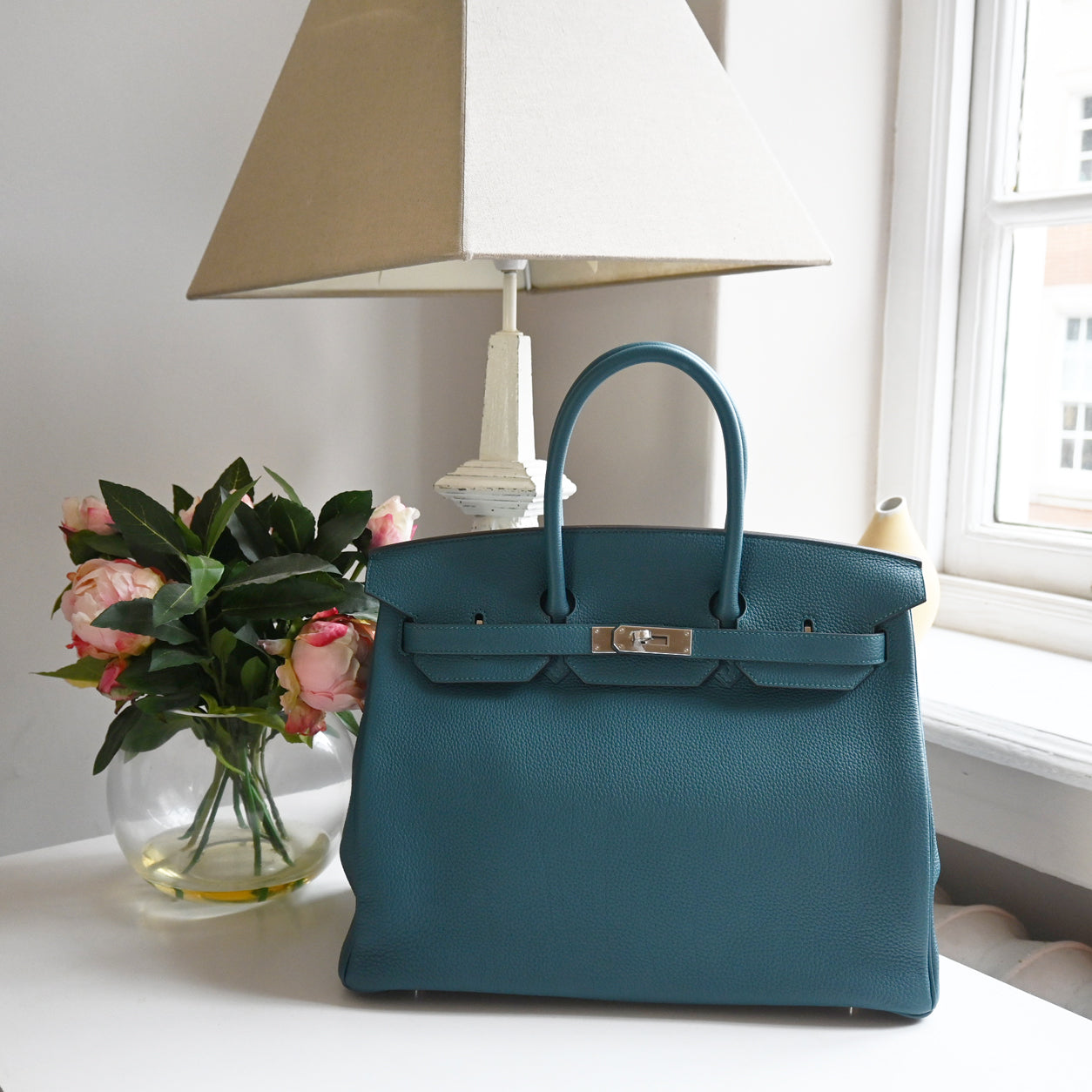 Hermès Birkin 35cm Vert Bosphore Togo PHW