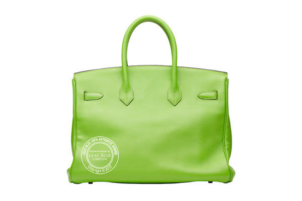 Hermès Birkin 35cm Vert Cru Swift GHW - Vintage